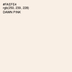 #FAEFE4 - Dawn Pink Color Image